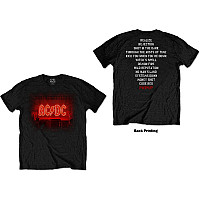 AC/DC tričko, Dark Stage Tracklist BP Black, pánske