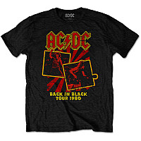 AC/DC tričko, Back in Black Tour 1980 Black, pánske