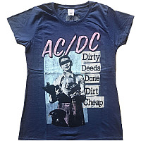 AC/DC tričko, Vintage DDDDC Navy, dámske
