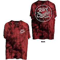 Alice in Chains tričko, Circle Emblem BP Dip Dye Red, pánske