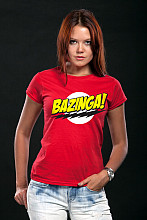 Big Bang Theory tričko, Bazinga Super Logo Girly Tee, dámske