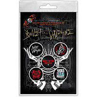 Bullet For My Valentine sada 5-ti placok průměr 25 mm, Logo