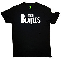 The Beatles tričko, Drop T Logo Applique Black, pánske