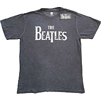 The Beatles tričko, Drop T Logo Snow Wash Charcoal Grey, pánske