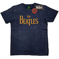The Beatles tričko, Drop T Logo Snow Washed Blue, pánske