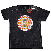 The Beatles tričko, Sgt Pepper Drum Snow Washed Black, pánske