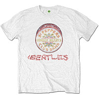 The Beatles tričko, Flowers Logo & Drum White, pánske