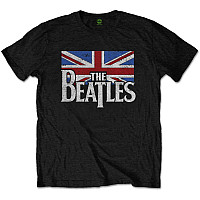 The Beatles tričko, Dop T Logo & Vintage Flag Black, detské