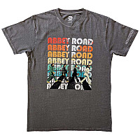 The Beatles tričko, Abbey Stacked Sleeve Print Charcoal Grey, pánske