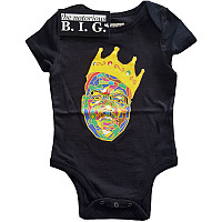 Notorious B.I.G. dojčenské body tričko, Crown Black, detské