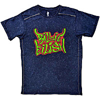 Billie Eilish tričko, Graffiti Snow Wash Navy Blue, pánske