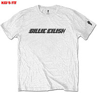 Billie Eilish tričko, Black Racer Logo White, detské