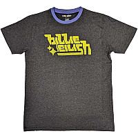 Billie Eilish tričko, Neon Green Logo Charcoal Grey, pánske