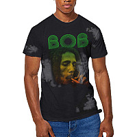 Bob Marley tričko, Smoke Gradient Dip Dye Wash Grey, pánske