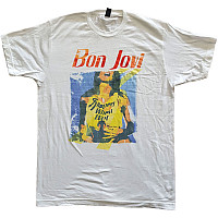 Bon Jovi tričko, Slippery When Wet Original Cover White, pánske