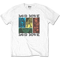 David Bowie tričko, Mick Rock Photo Collage White, pánske