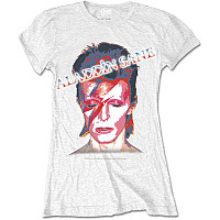 David Bowie tričko, Aladdin Sane White, dámske