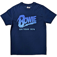 David Bowie tričko, On Tour 1974 Denim Blue, pánske