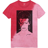 David Bowie tričko, Aladdin Sane Dye Wash Eco Red, pánske