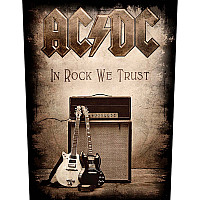 AC/DC nášivka na chrbát 30x27x36 cm, In Rock We Trust