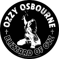 Ozzy Osbourne nášivka na chrbát CO+PES průměr 29 cm, Blizzard Of Ozz Black