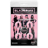 BlackPink sada 5-ti placok průměr 25 mm, Logo & Band