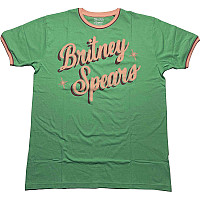 Britney Spears tričko, Retro Text Ringer Green, pánske