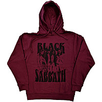 Black Sabbath mikina, Band and Logo Maroon Red, pánska