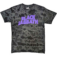 Black Sabbath tričko, Wavy Logo Dye Wash Eco Black, pánske