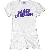 Black Sabbath tričko, Wavy Logo Vintage White Girly, dámske