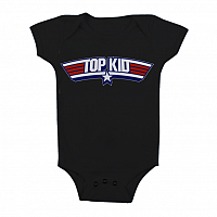 Top Gun dojčenské body tričko, Top Kid Body Black, detské
