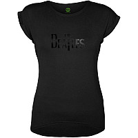 The Beatles tričko, Drop T Logo Hi-Build Black, dámske