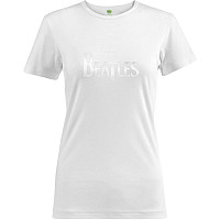 The Beatles tričko, Drop T Logo Hi-Build White, dámske