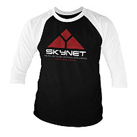 Terminator tričko, Skynet Baseball 3/4 Sleeve Black&White, pánske