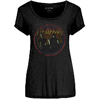 Def Leppard tričko, Vintage Circle Girly Black, dámske