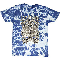 Def Leppard tričko, Love Bites Dip Dye Wash Blue, pánske