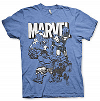 Marvel Comics tričko, Marvel Characters Blue, pánske