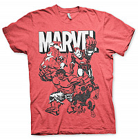 Marvel Comics tričko, Marvel Characters Red, pánske