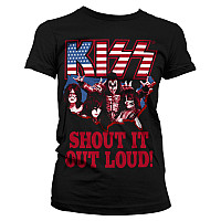 KISS tričko, Shout It Out Loud Black, dámske
