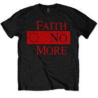 Faith No More tričko, Classic New Logo Star Red on Black, pánske