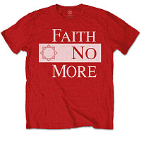 Faith No More tričko, Classic New Logo Star White on Red, pánske