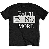 Faith No More tričko, Classic New Logo Star White on Black, pánske