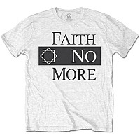 Faith No More tričko, Classic New Logo Star Black on White, pánske