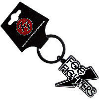 Foo Fighters kovová kľúčenka 45 mm, Flash Logo Zinc