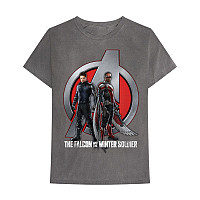Marvel Comics tričko, Falcon & Winter Soldier A Logo Grey, pánske