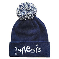 Genesis zimný čiapka s bambulí, Logo Navy Blue