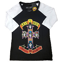 Guns N Roses tričko, Appetite For Destruction Raglan Black&White, dámske