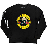 Guns N Roses mikina, Sweatshirt Classic Logo Sleeve Print Black, pánska