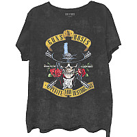 Guns N Roses tričko, Appetite Washed Dip-Dye Black, pánske