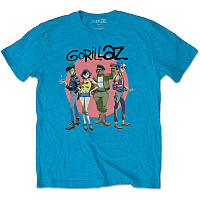 Gorillaz tričko, Group Circle Rise Blue, pánske